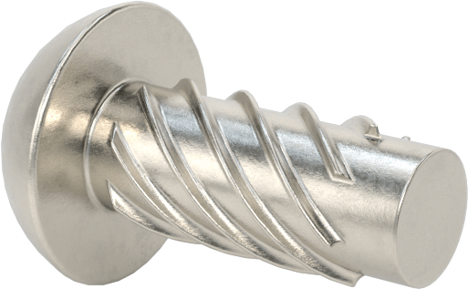 Metal için 18-8 Paslanmaz Çelik Vidalı Çiviler, Plastik ve Kontrplak, Boyut 6, 5/16" Uzunluk