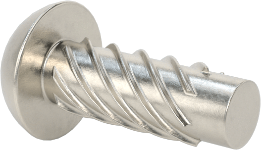 Metal için 18-8 Paslanmaz Çelik Vidalı Çiviler, Plastik ve Kontrplak, Boyut 6, 3/8" Uzunluk