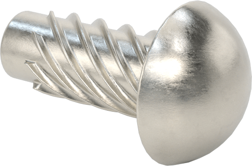 Metal için 18-8 Paslanmaz Çelik Vidalı Çiviler, Plastik ve Kontrplak, Boyut 8, 3/8" Uzunluk