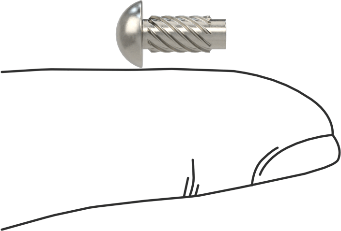Metal için 18-8 Paslanmaz Çelik Vidalı Çiviler, Plastik ve Kontrplak, Boyut 8, 3/8" Uzunluk