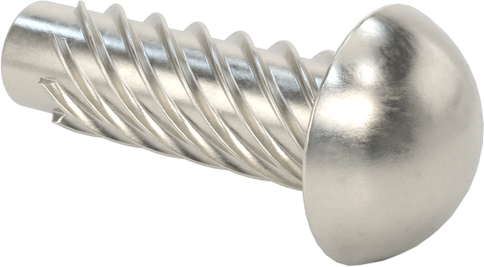 Metal için 18-8 Paslanmaz Çelik Vidalı Çiviler, Plastik ve Kontrplak, Boyut 8, 1/2" Uzunluk