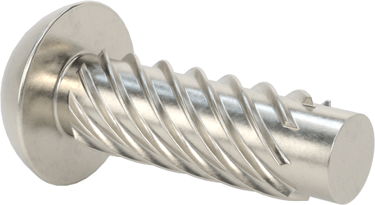 Metal için 18-8 Paslanmaz Çelik Vidalı Çiviler, Plastik ve Kontrplak, Boyut 8, 1/2" Uzunluk