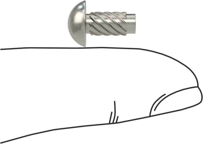 Metal için 18-8 Paslanmaz Çelik Vidalı Çiviler, Plastik ve Kontrplak, Boyut 10, 3/8" Uzunluk