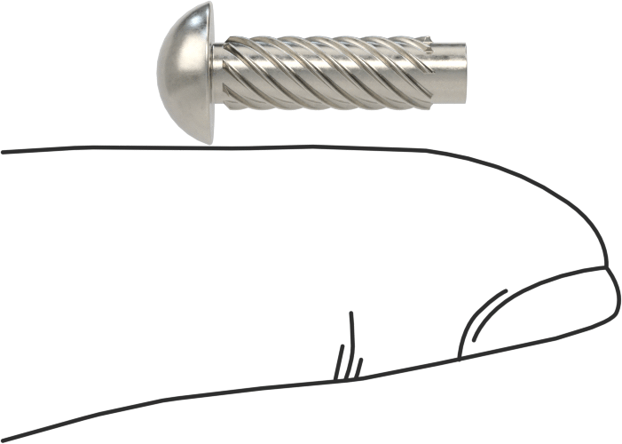 Metal için 18-8 Paslanmaz Çelik Vidalı Çiviler, Plastik ve Kontrplak, Boyut 10, 5/8" Uzunluk
