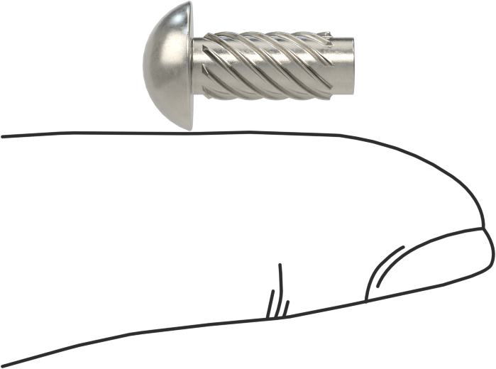 Metal için 18-8 Paslanmaz Çelik Vidalı Çiviler, Plastik ve Kontrplak, 12 Boyut, 1/2" Uzunluk