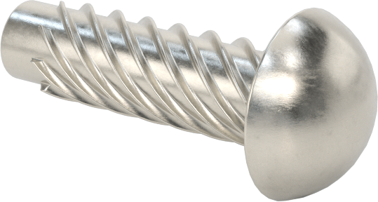 Metal için 18-8 Paslanmaz Çelik Vidalı Çiviler, Plastik ve Kontrplak, Boyut 7, 1/2" Uzunluk