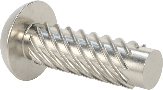 Metal için 18-8 Paslanmaz Çelik Vidalı Çiviler, Plastik ve Kontrplak, Boyut 14, 3/4" Uzunluk