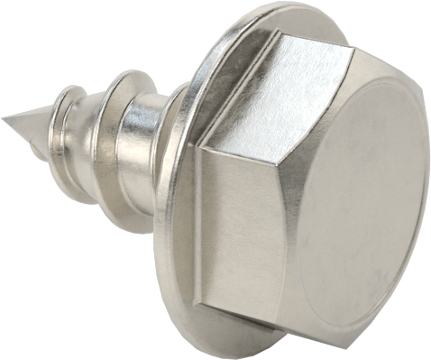 Sac Metal için Flanşlı Altıgen Başlı Vidalar, Yüksek Mukavemetli 410 Paslanmaz Çelik, 10 Numaralı Boyut, 3/8" Uzunluk