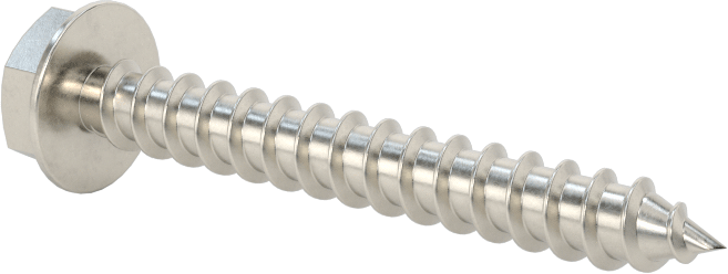 Sac Metal için Flanşlı Altıgen Başlı Vidalar, Yüksek Mukavemetli 410 Paslanmaz Çelik, 10 Numaralı Boyut, 1-1/2" Uzunluk