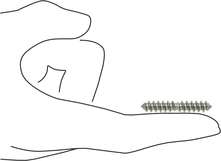 Wood-to-Wood Joining Studs, 1/4" Screw Size, 1-1/2" Long