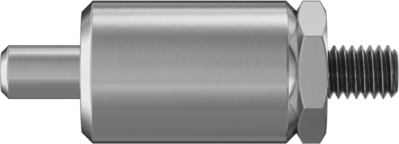 18-8 Paslanmaz Çelik Kaynaklı Geri Çekilebilir Yaylı Piston, Ek Tutamak, 3/8" Çap, 1-1/2" Namlu Uzunluğu