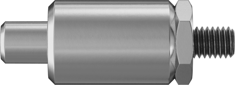 18-8 Paslanmaz Çelik Kaynaklı Geri Çekilebilir Yaylı Piston, Ek Tutamak, 1/2" Çap, 1-1/2" Namlu Uzunluğu