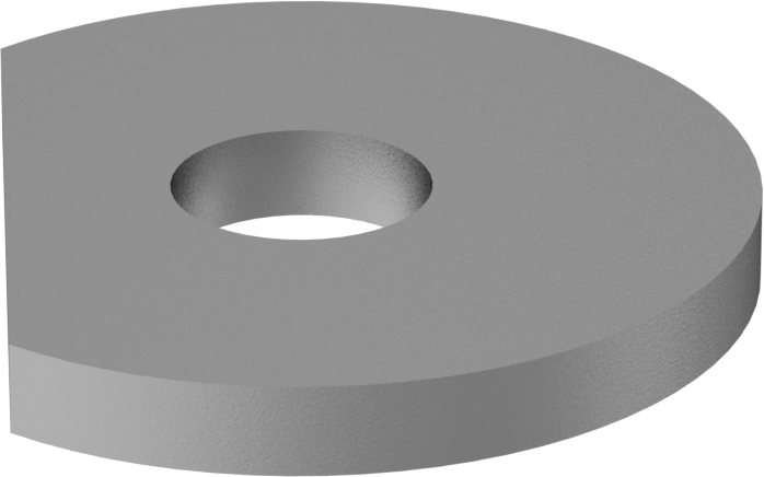 Klipsli Pul, Çelik, 4 Numaralı Vida için, 0.125" ID, 0.438" OD