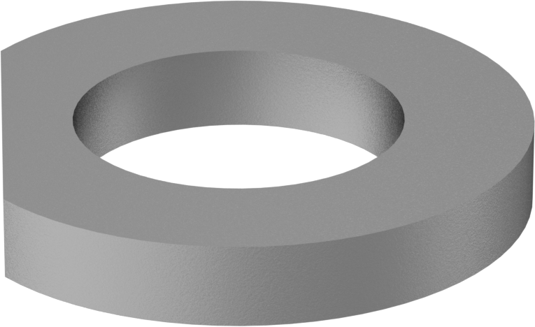 Klipsli Pul, Çelik, 1/4" Vida için, 0.281" ID, 0.5" OD