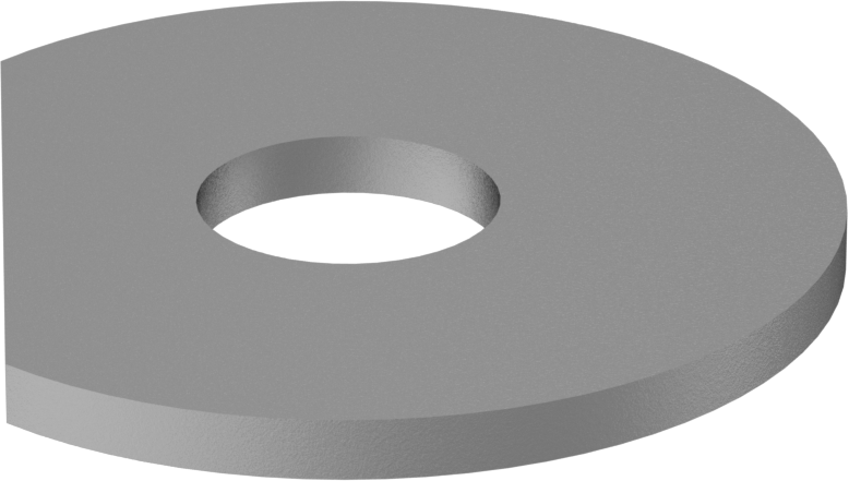 Klipsli Pul, Çelik, 5/16" Vida için, 0.344" ID, 1.125" OD