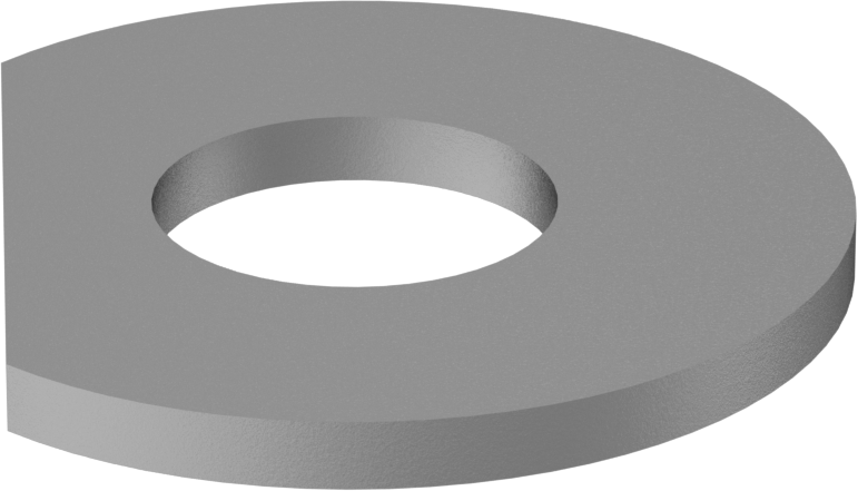 Klipsli Pul, Çelik, 3/8" Vida, 0.406" ID, 1" OD