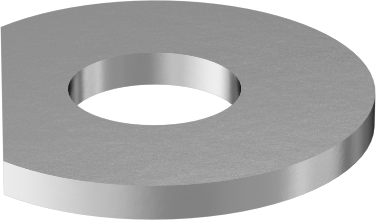 Klipsli Pul, Çinko Kaplı Çelik, 5/16" Vida için, 0.344" ID, 0.875" OD