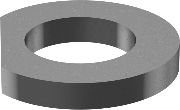 Klipsli Pul, Siyah Oksit Çelik, 1/4" Vida için, 0.281" ID, 0.5" OD