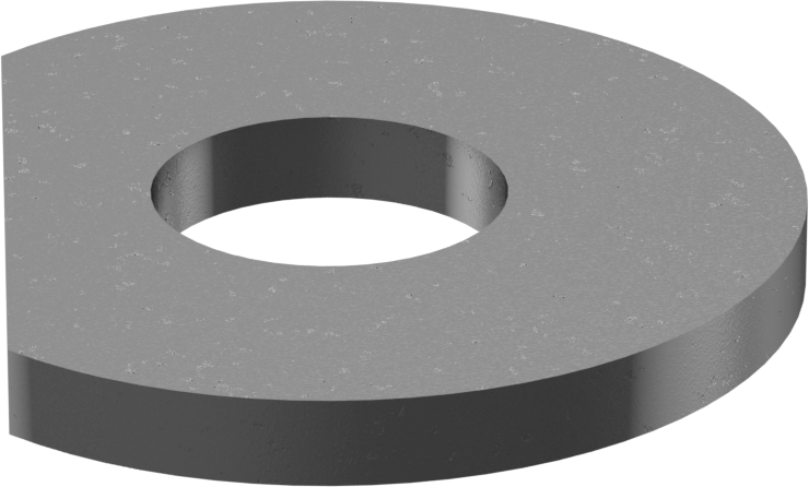 Klipsli Pul, Siyah Oksit Çelik, 1/4" Vida için, 0.281" ID, 0.75" OD