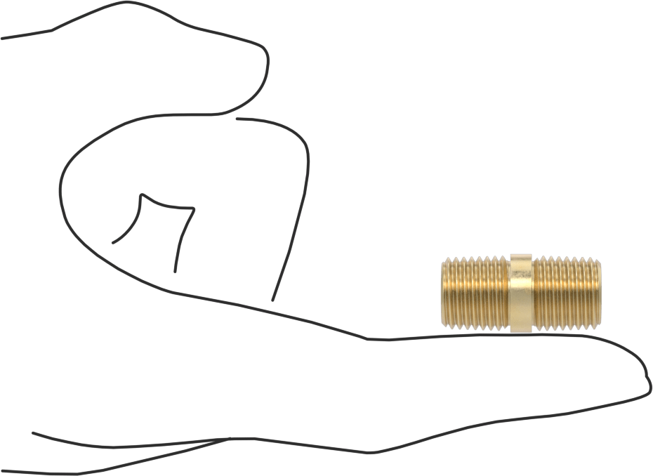 Hassas Aşırı Basınçlı Pirinç Boru Bağlantı Parçası, Düz Konektör, 1/4 NPT Erkek