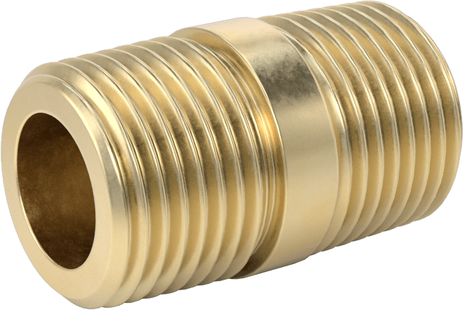 Hassas Aşırı Basınçlı Pirinç Boru Bağlantı Parçası, Düz Konektör, 3/8 NPT Erkek