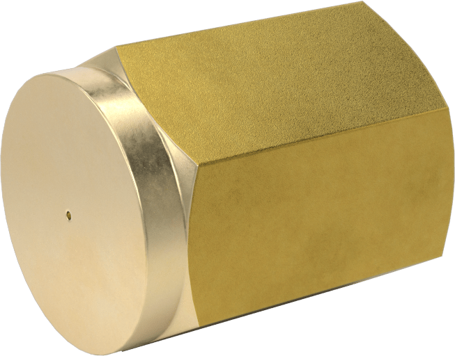 Hassas Aşırı Basınçlı Pirinç Boru Bağlantı Parçası, Kapak, 1/8 NPT Dişi