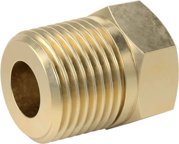 Hassas Aşırı Basınçlı Pirinç Boru Bağlantı Parçası, Burç Redüksiyon Adaptörü, 3/8 NPT Erkek, 1/8 NPT Dişi