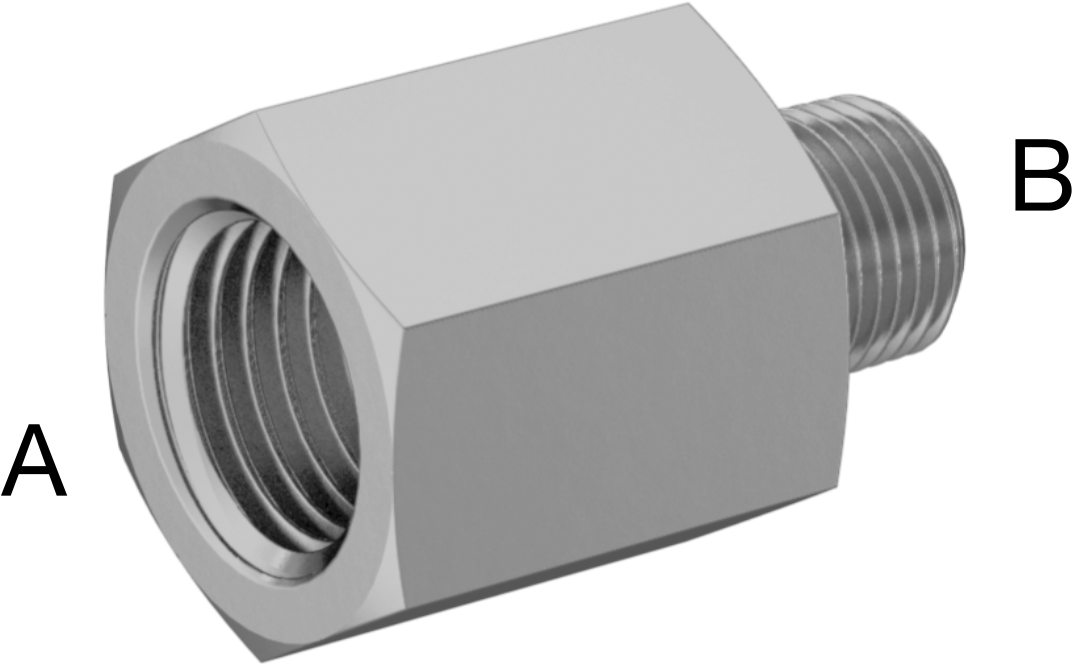 Hassas Aşırı Basınçlı Pirinç Boru Bağlantı Parçası, Redüksiyon Adaptörü, 1/4 NPT Dişi x 1/8 NPT Erkek