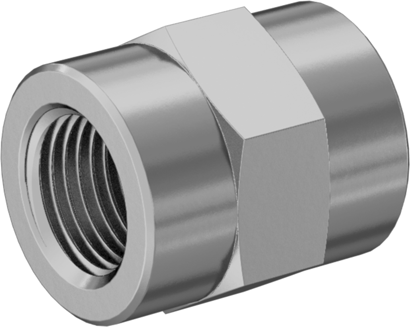 Hassas Aşırı Basınçlı Pirinç Boru Bağlantı Parçası, Düz Redüktör, 1/8 x 1/16 NPT Dişi