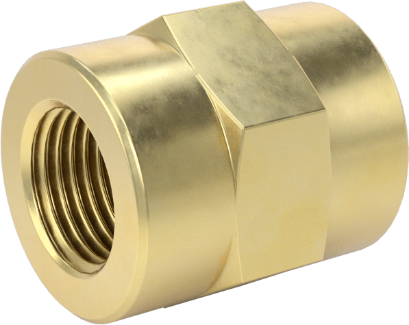 Hassas Aşırı Basınçlı Pirinç Boru Bağlantı Parçası, Düz Konektör, 1/8 NPT Dişi