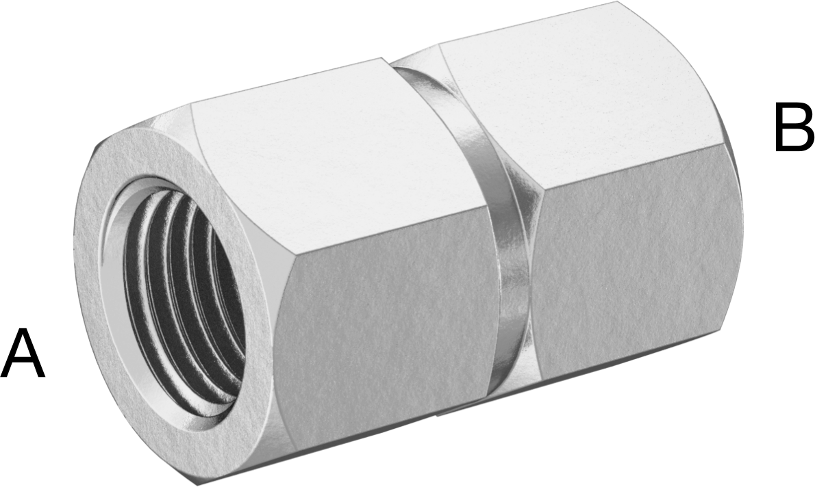 Hassas Aşırı Basınçlı Pirinç Boru Bağlantı Parçası, Düz Redüktör, 3/8 x 1/4 NPT Dişi