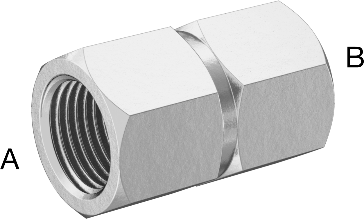 Hassas Aşırı Basınçlı Pirinç Boru Bağlantı Parçası, Düz Redüktör, 1/2 x 3/8 NPT Dişi