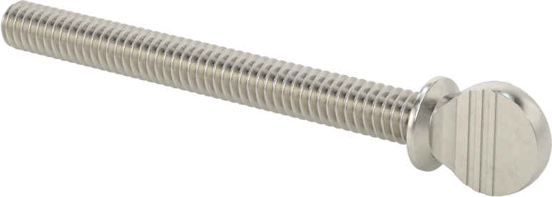18-8 Paslanmaz Çelik Flanşlı Kürek Başlı El Vidası, 1/4"-20 Diş Boyutu, 2-1/2" Uzunluk