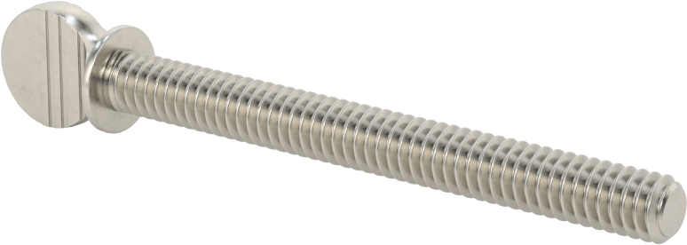 18-8 Paslanmaz Çelik Flanşlı Kürek Başlı El Vidası, 1/4"-20 Diş Boyutu, 2-1/2" Uzunluk