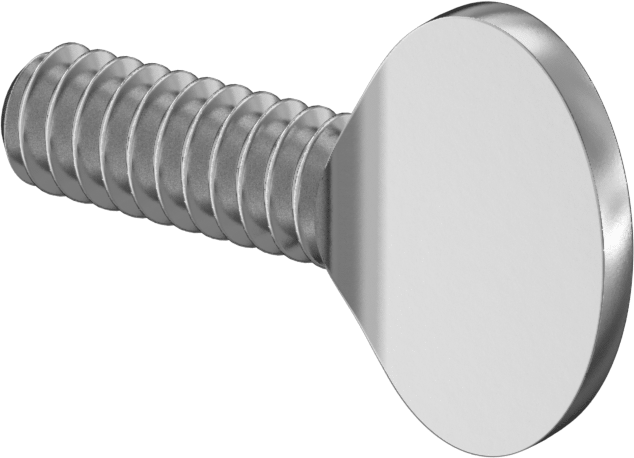 18-8 Paslanmaz Çelik Kürek Başlı Ayar Vidası, 10-24 Diş Boyutu, 1/2" Uzunluk