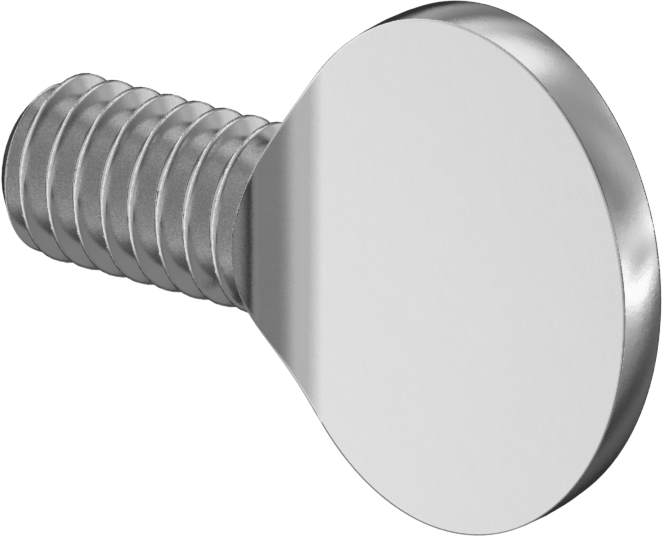 18-8 Paslanmaz Çelik Kürek Başlı Ayar Vidası, 5/16"-18 Diş Boyutu, 1/2" Uzunluk