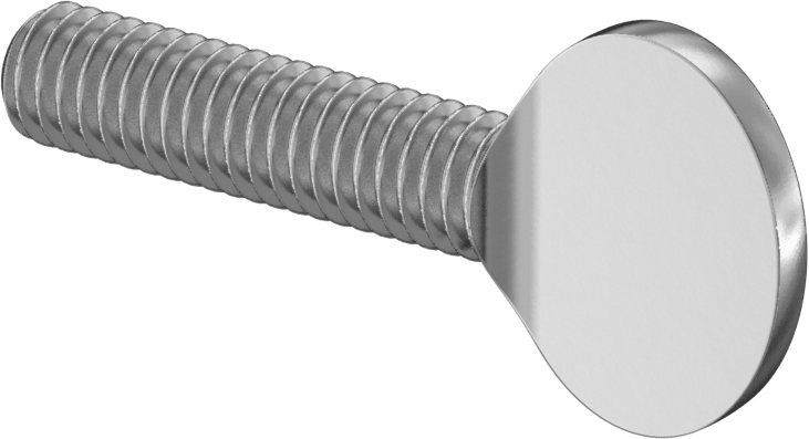 18-8 Paslanmaz Çelik Kürek Başlı Ayar Vidası, 5/16"-18 Diş Boyutu, 1-1/4" Uzunluk