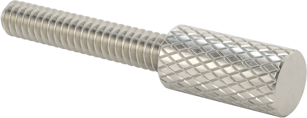 Tırtıllı Başlı Parmak Vidası, Dar, 4-40 Diş Boyutu, 5/8" Uzunluk