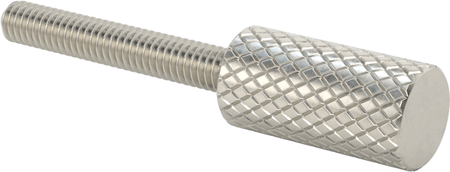 Tırtıllı Başlı Parmak Vidası, Dar, 4-48 Diş Boyutu, 3/4" Uzunluk