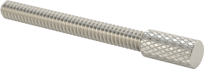 Tırtıllı Başlı Parmak Vidası, Dar, 6-32 Diş Boyutu, 1-1/4" Uzunluk