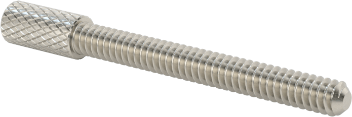 Tırtıllı Başlı Parmak Vidası, Dar, 6-32 Diş Boyutu, 1-1/4" Uzunluk