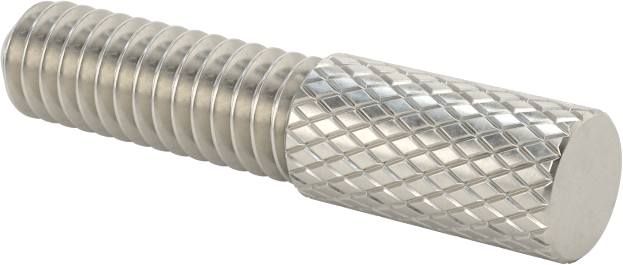 Tırtıllı Başlı Parmak Vidası, Dar, 8-32 Diş Boyutu, 1/2" Uzunluk
