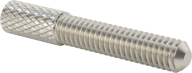 Tırtıllı Başlı Parmak Vidası, Dar, 8-32 Diş Boyutu, 3/4" Uzunluk