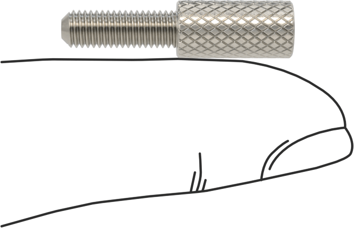 Tırtıllı Başlı Parmak Vidası, Dar, 8-40 Diş Boyutu, 1/2" Uzunluk