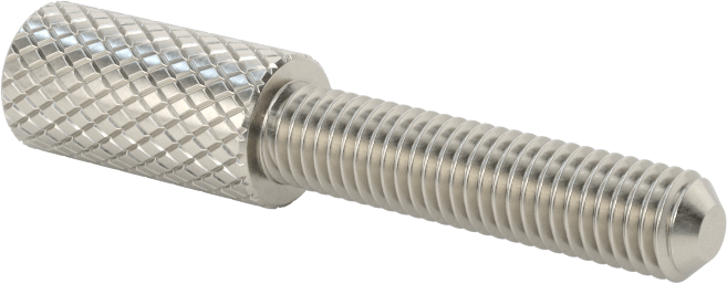 Tırtıllı Başlı Parmak Vidası, Dar, 8-40 Diş Boyutu, 3/4" Uzunluk