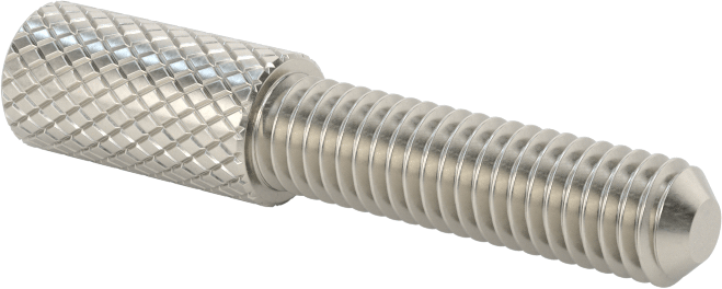 Tırtıllı Başlı Parmak Vidası, Dar, 10-32 Diş Boyutu, 3/4" Uzunluk