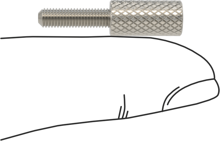 Tırtıllı Başlı Parmak Vidası, Dar, 6-48 Diş Boyutu, 1/2" Uzunluk