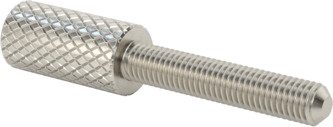 Tırtıllı Başlı Parmak Vidası, Dar, 6-48 Diş Boyutu, 3/4" Uzunluk