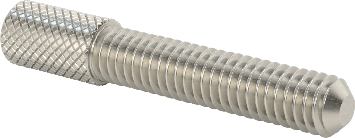 Tırtıllı Başlı Parmak Vidası, Dar, 5/16"-18 Diş Boyutu, 1-1/2" Uzunluk