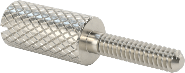 Tırtıllı Başlı Parmak Vidası, Yarık, Dar, 4-40 Diş Boyutu, 1/2" Uzunluk